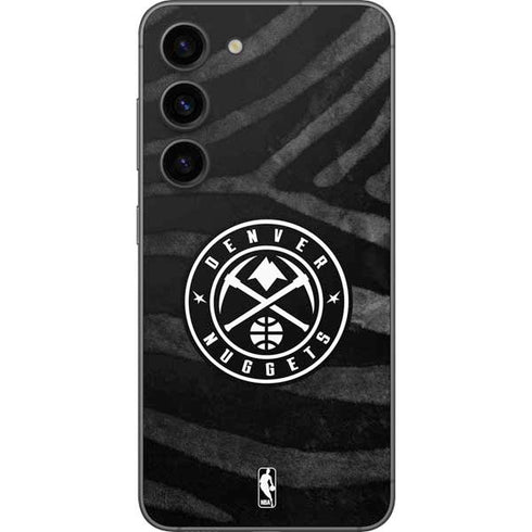 NBA Denver Nuggets Black Animal Print Galaxy S23 Skin
