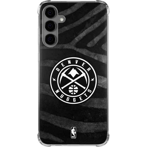NBA Denver Nuggets Black Animal Print Galaxy S24 Plus Clear Case