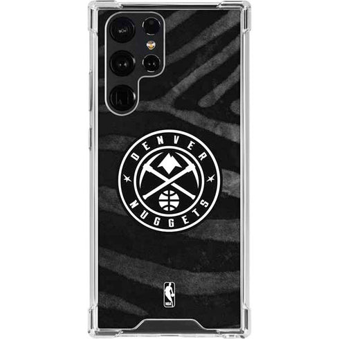 NBA Denver Nuggets Black Animal Print Galaxy S24 Ultra Clear Case