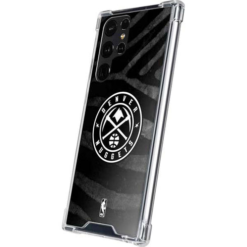 NBA Denver Nuggets Black Animal Print Galaxy S24 Ultra Clear Case