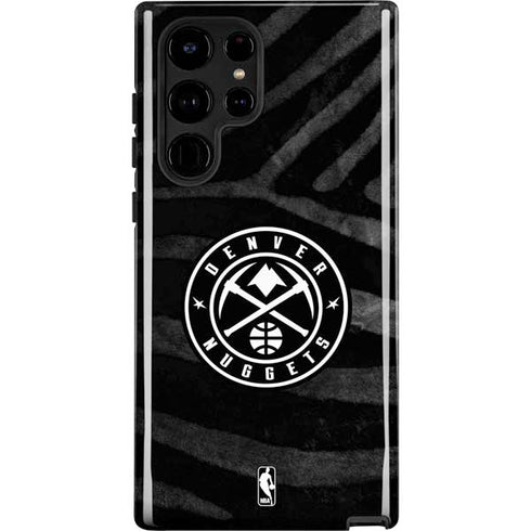 NBA Denver Nuggets Black Animal Print Galaxy S24 Ultra Impact Case