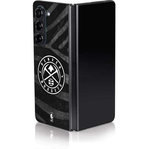 NBA Denver Nuggets Black Animal Print Galaxy Z Fold5 5G Skin