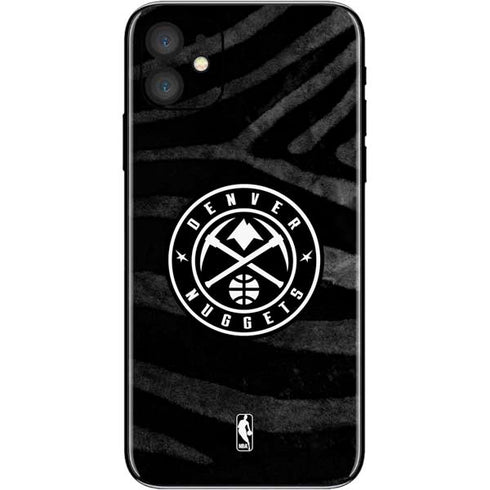 NBA Denver Nuggets Black Animal Print iPhone 11 Skin