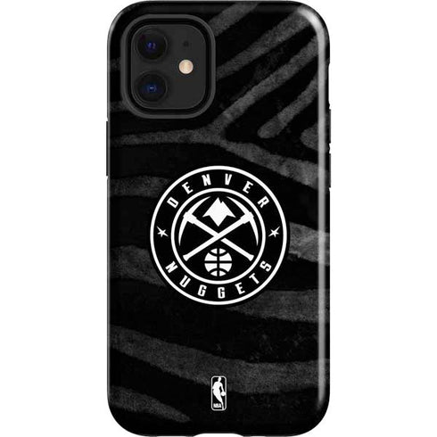 NBA Denver Nuggets Black Animal Print iPhone 12 Mini Impact Case
