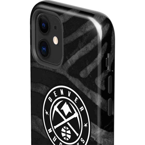 NBA Denver Nuggets Black Animal Print iPhone 12 Mini Impact Case