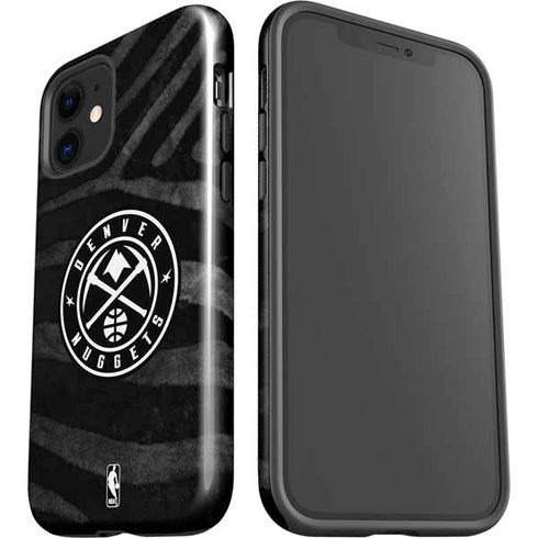 NBA Denver Nuggets Black Animal Print iPhone 12 Mini Impact Case
