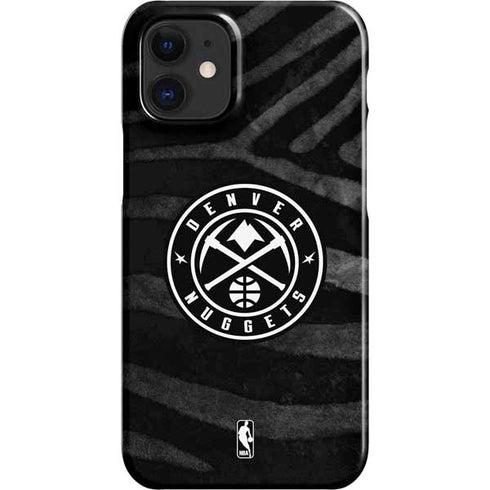 NBA Denver Nuggets Black Animal Print iPhone 12 Mini Lite Case