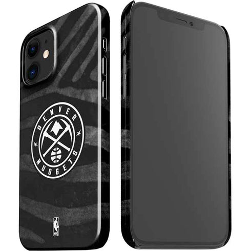 NBA Denver Nuggets Black Animal Print iPhone 12 Mini Lite Case
