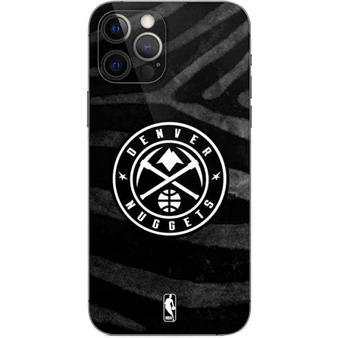 NBA Denver Nuggets Black Animal Print iPhone 12 Pro Skin