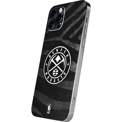 NBA Denver Nuggets Black Animal Print iPhone 12 Pro Skin