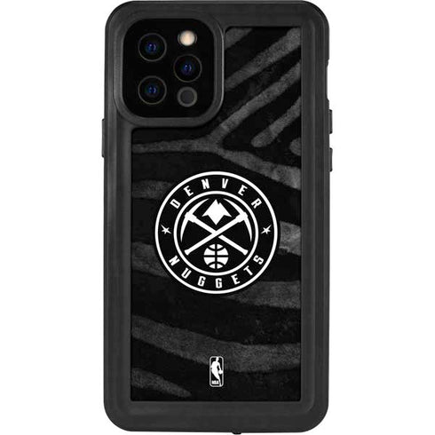 NBA Denver Nuggets Black Animal Print iPhone 12 Pro Waterproof Case