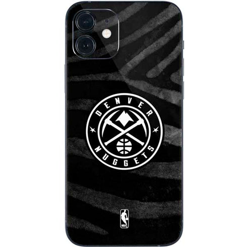 NBA Denver Nuggets Black Animal Print iPhone 12 Skin