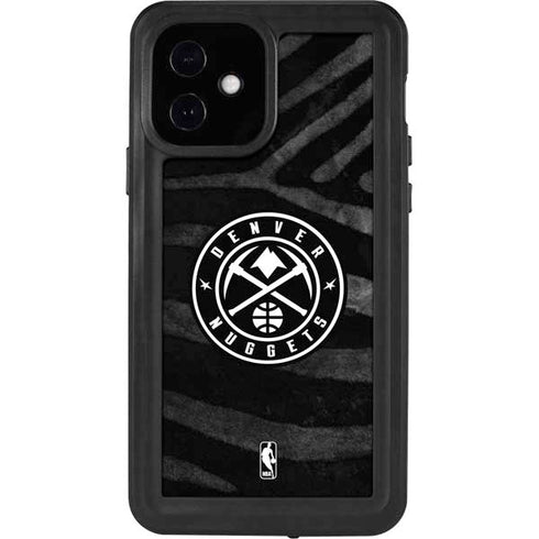 NBA Denver Nuggets Black Animal Print iPhone 12 Waterproof Case