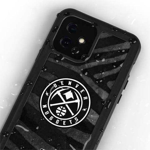 NBA Denver Nuggets Black Animal Print iPhone 12 Waterproof Case