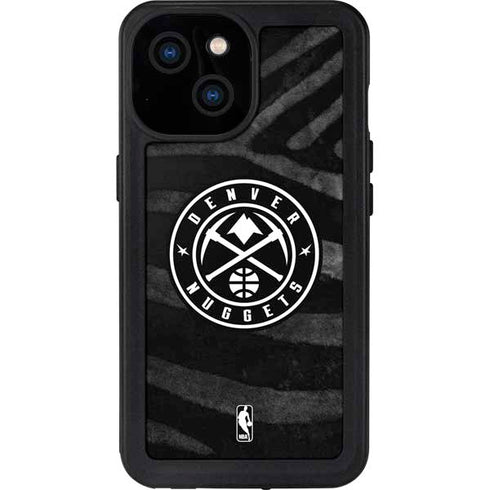 NBA Denver Nuggets Black Animal Print iPhone 13 Mini Waterproof Case