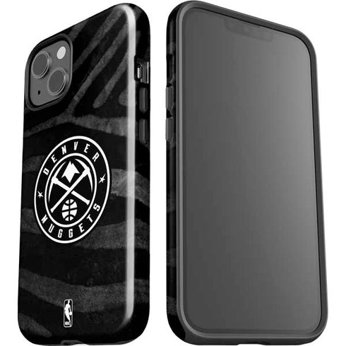 NBA Denver Nuggets Black Animal Print iPhone 15 Impact Case