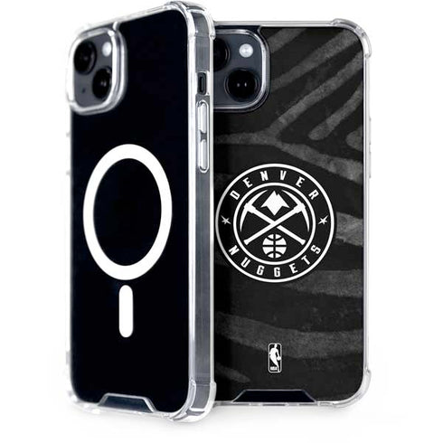 NBA Denver Nuggets Black Animal Print iPhone 15 Plus MagSafe Case