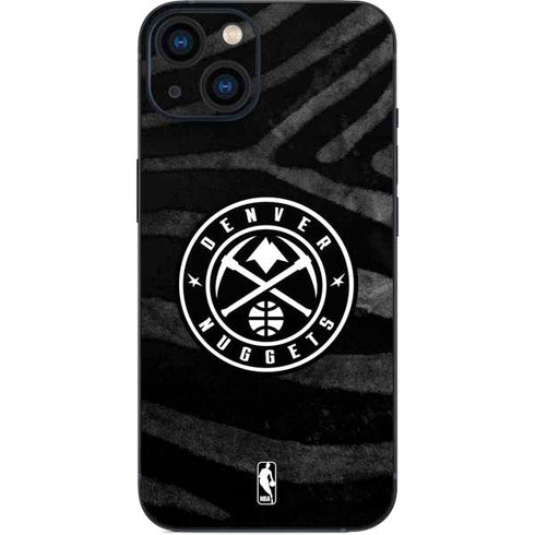 NBA Denver Nuggets Black Animal Print iPhone 15 Plus Skin