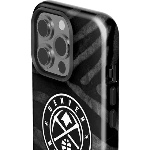 NBA Denver Nuggets Black Animal Print iPhone 14 Pro Impact Case