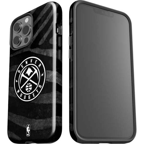 NBA Denver Nuggets Black Animal Print iPhone 15 Pro Max Impact Case