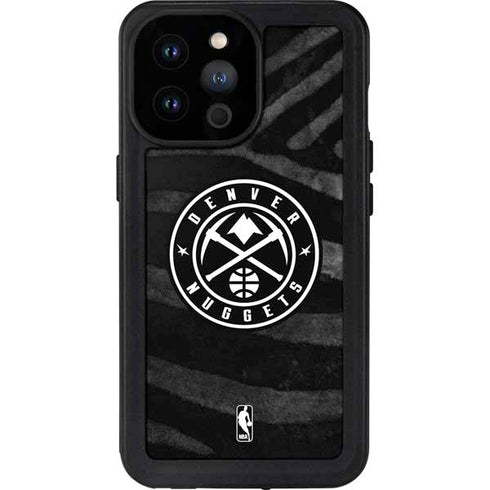 NBA Denver Nuggets Black Animal Print iPhone 14 Pro Max Waterproof Case