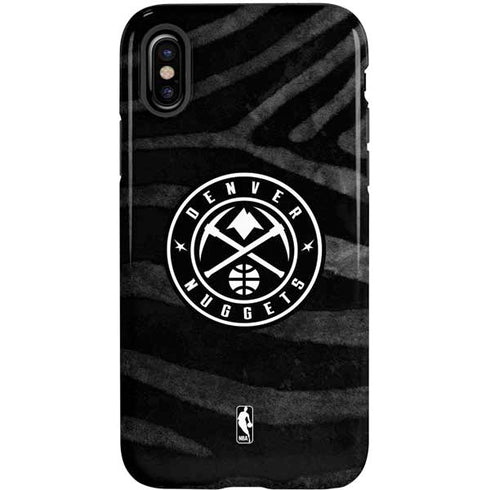 NBA Denver Nuggets Black Animal Print iPhone X Pro Case