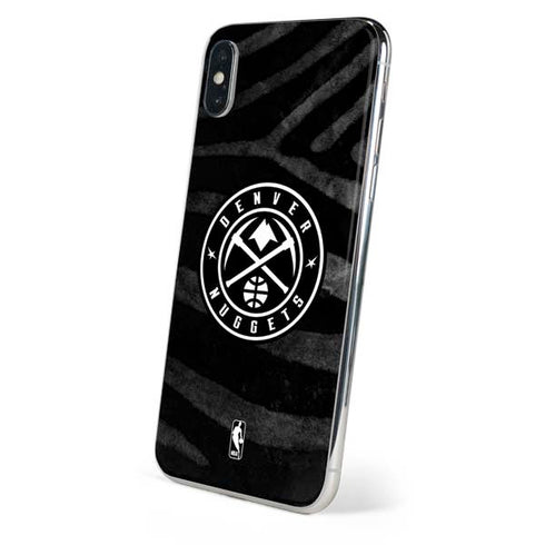 NBA Denver Nuggets Black Animal Print iPhone X Skin