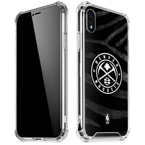 NBA Denver Nuggets Black Animal Print iPhone XR Clear Case
