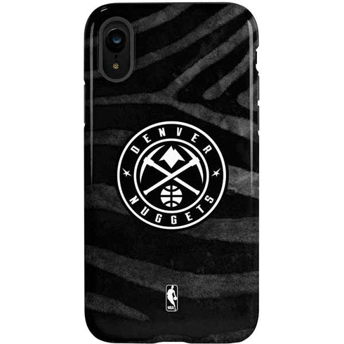 NBA Denver Nuggets Black Animal Print iPhone XR Pro Case
