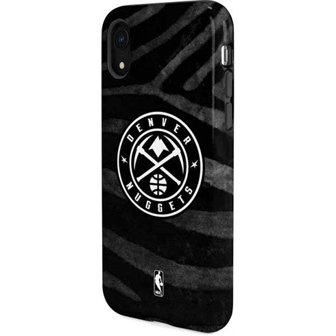 NBA Denver Nuggets Black Animal Print iPhone XR Pro Case