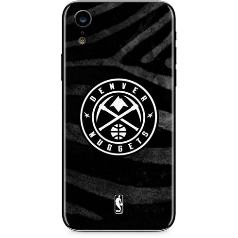 NBA Denver Nuggets Black Animal Print iPhone XR Skin