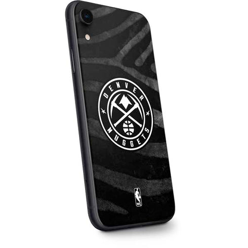 NBA Denver Nuggets Black Animal Print iPhone XR Skin