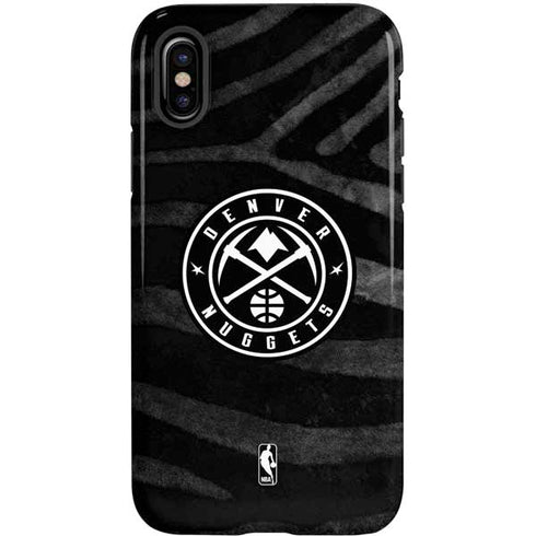 NBA Denver Nuggets Black Animal Print iPhone XS Pro Case