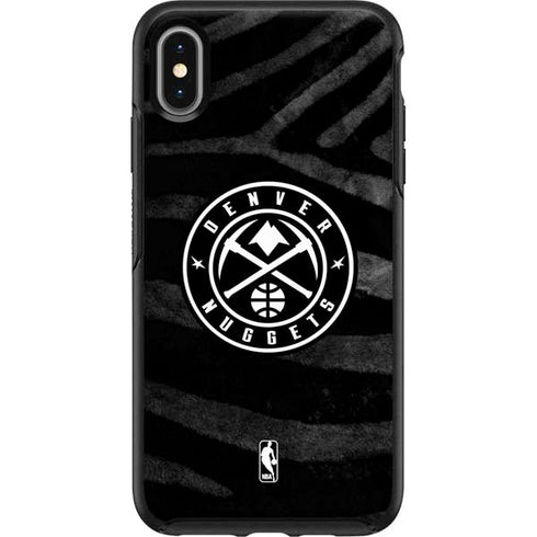 NBA Denver Nuggets Black Animal Print Otterbox Symmetry iPhone Skin