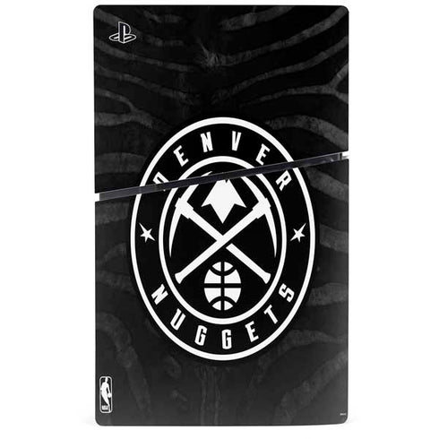 NBA Denver Nuggets Black Animal Print PS5 Slim Disk Console Skin