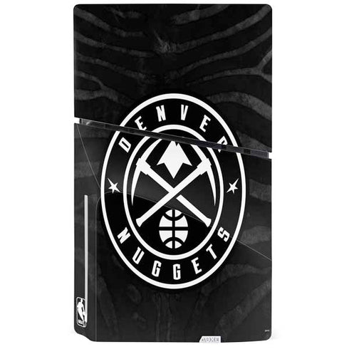 NBA Denver Nuggets Black Animal Print PS5 Slim Disk Console Skin