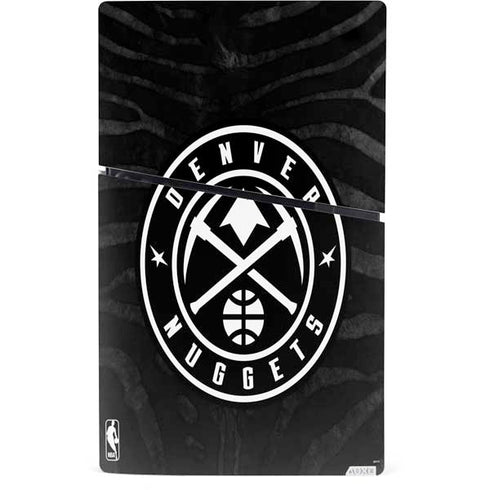 NBA Denver Nuggets Black Animal Print PS5 Slim Digital Edition Bundle Skin