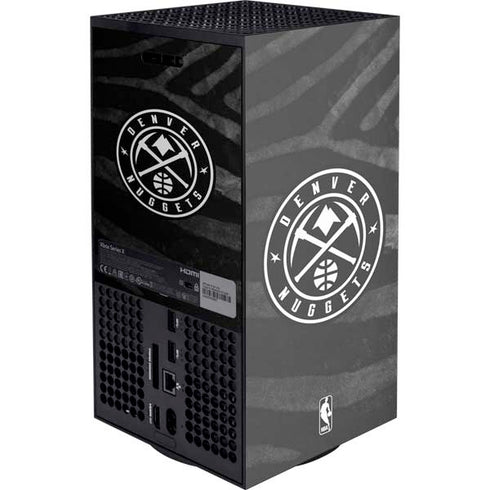 NBA Denver Nuggets Black Animal Print Xbox Series X Console Skin