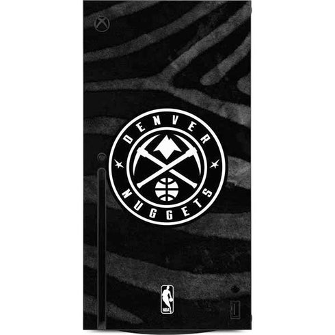 NBA Denver Nuggets Black Animal Print Xbox Series X Console Skin