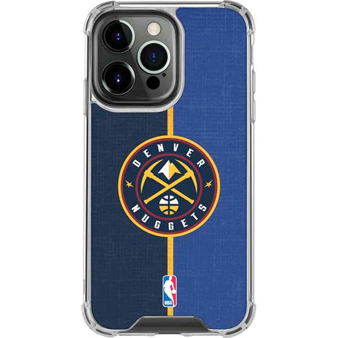 NBA Denver Nuggets Canvas iPhone 14 Pro Clear Case