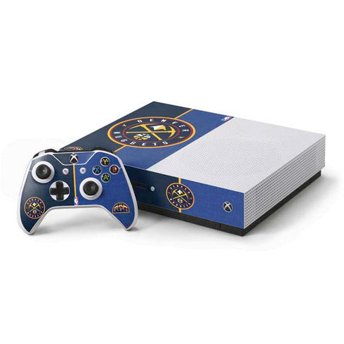 NBA Denver Nuggets Canvas Xbox One S Console and Controller Bundle Skin