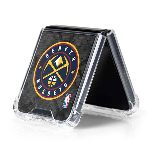 NBA Denver Nuggets Dark Rust Galaxy Z Flip5 5G Clear Case