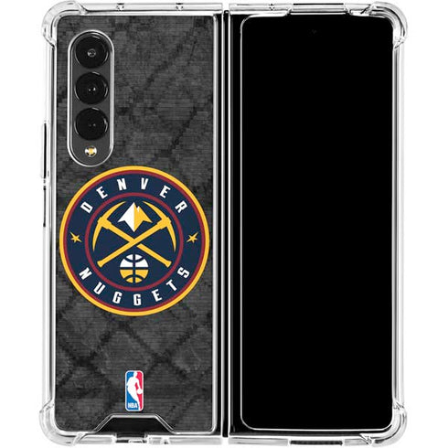 NBA Denver Nuggets Dark Rust Galaxy Z Fold4 5G Clear Case