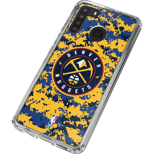 NBA Denver Nuggets Digi Camo Galaxy A21 Clear Case