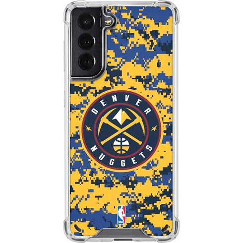 NBA Denver Nuggets Digi Camo Galaxy S21 5G Clear Case