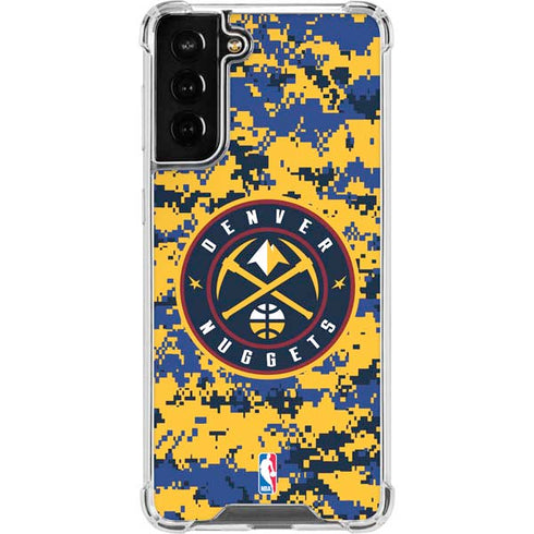 NBA Denver Nuggets Digi Camo Galaxy S21 FE Clear Case