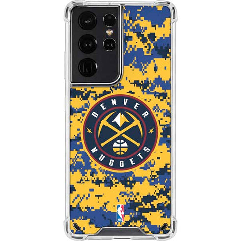 NBA Denver Nuggets Digi Camo Galaxy S21 Ultra 5G Clear Case