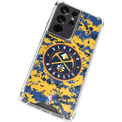 NBA Denver Nuggets Digi Camo Galaxy S21 Ultra 5G Clear Case