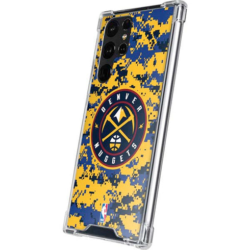 NBA Denver Nuggets Digi Camo Galaxy S22 Ultra Clear Case