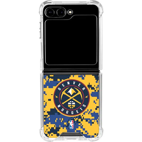 NBA Denver Nuggets Digi Camo Galaxy Z Flip5 5G Clear Case